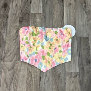 Princess Polly Honey Floral pastel corset bustier top